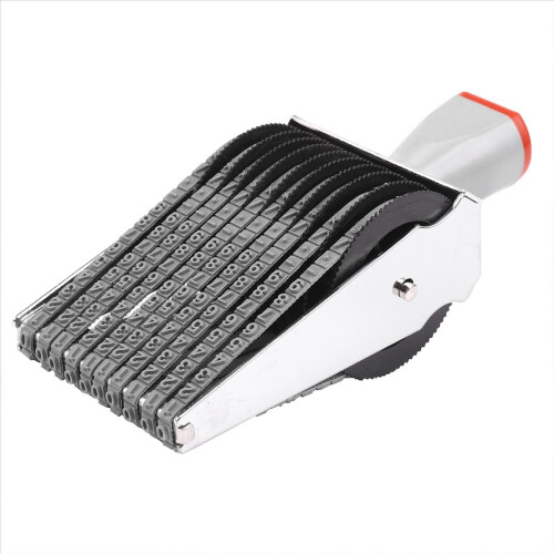 Multipurpose 10 Digit Alphabet Rolling Rubber Stamp English Emboss 2