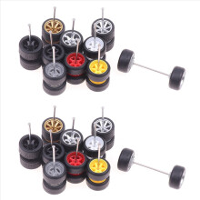 10 Sets 1/64 Offroad Wheels/ Rubber Tires for Wheel Random color