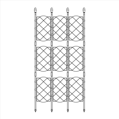 Plant Climbing Rattan Frame Garden Trellis Support Screen Style 2