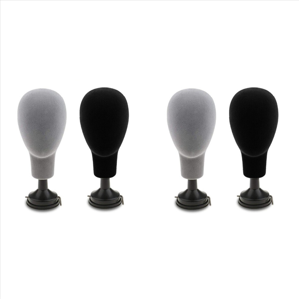 Melitt Mannequin Head Model Wigs Cap Glasses Flocking Foam Male Female