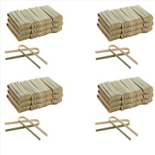 120 stuks mini bamboe tangen, 4 inch wegwerpbestek