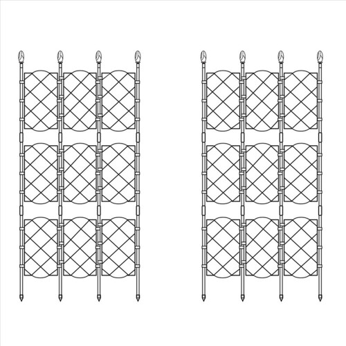 Plant Climbing Rattan Frame Garden Trellis Support Screen Style 1