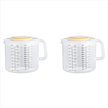 Plastic Ounce Measuring Cups and Mixing Pitcher for Baking with Guard