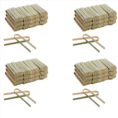 120er-Packung Mini-Bambuszangen, 10 cm Einwegbesteck 1
