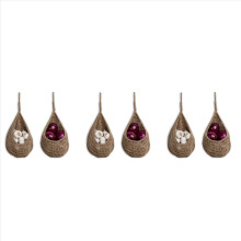 Touw Uienmand Hangend voor Voorraadkast, Boho Wandmanden 2 Stuks