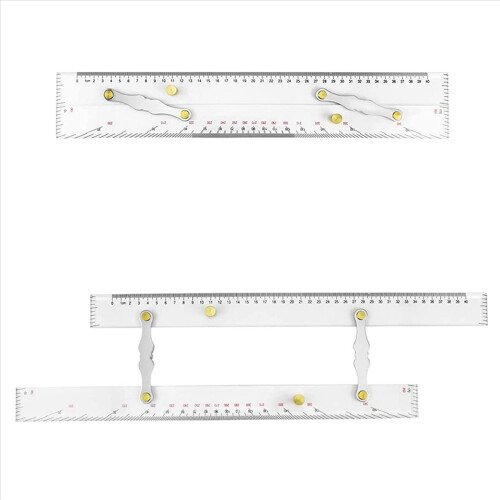 Parallel-Schiffslineal mit klaren Skalen, 450 mm, Seekarten 2