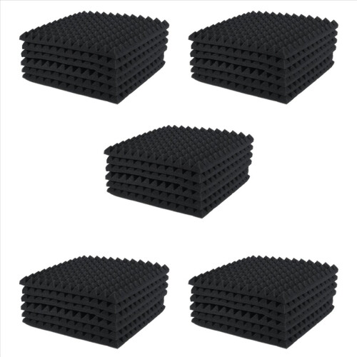 6 stuks akoestische panelen, schuimplaat, studiogeluidsabsorberende wigtegels 1