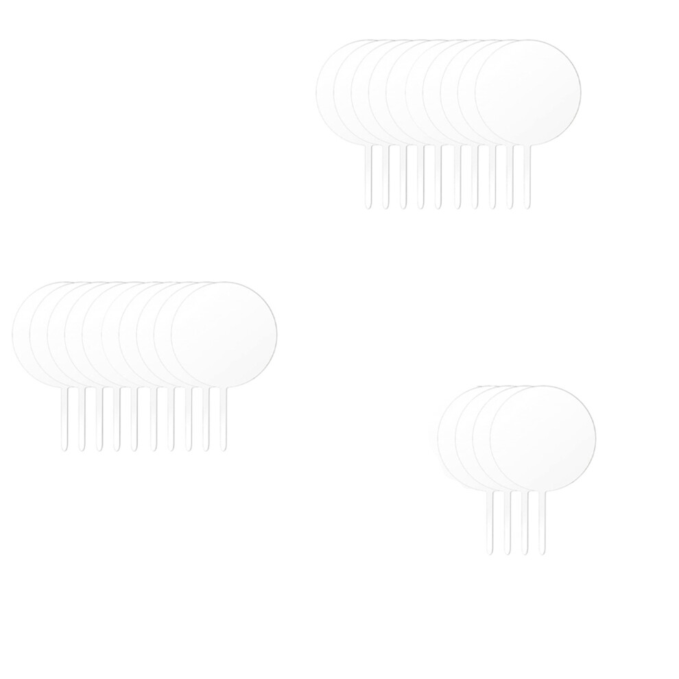 Acrylic Cake Topper Round Cupcake Blank Stick 4853020766236