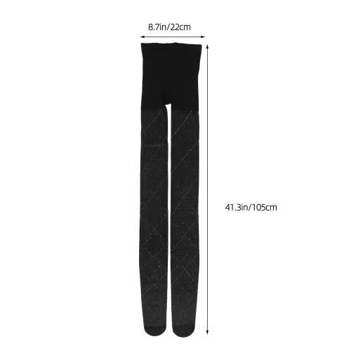 1 Glänzende Netzstrumpfhose Damen Vintage Look Elastisch 1