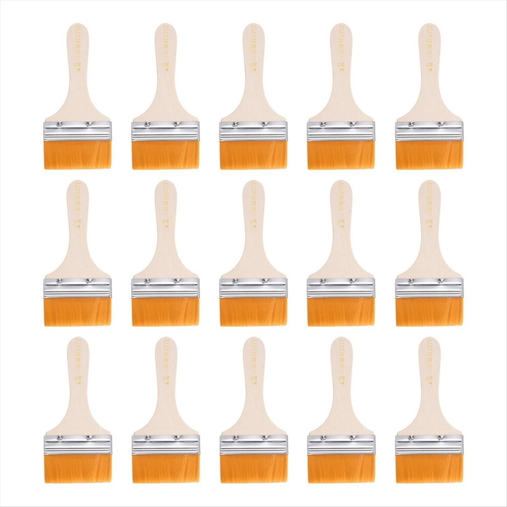 15pcs Paint Brush Flat Wall with Handle 3 Inch-image-OPC-PMQQDXK-NEW