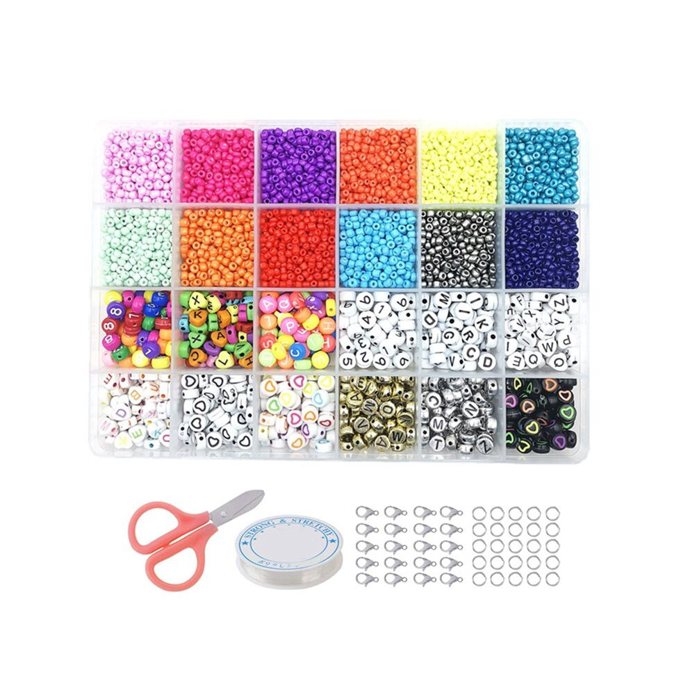 Melitt Kandi Beads Rainbow For Bracelets Making Kit 24 Types B
