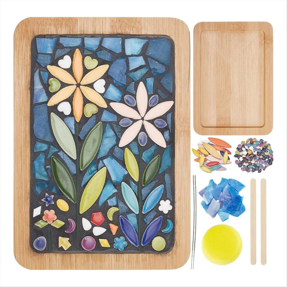 DIY Mosaic Craft Kit Bamboo Coasters Kits for Adults Beginner-image-OPC-PMQQMCM-NEW