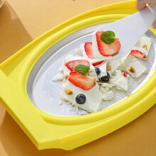 Eismaschine für gerolltes Eis, hausgemachtes Joghurt-Gelato, grün