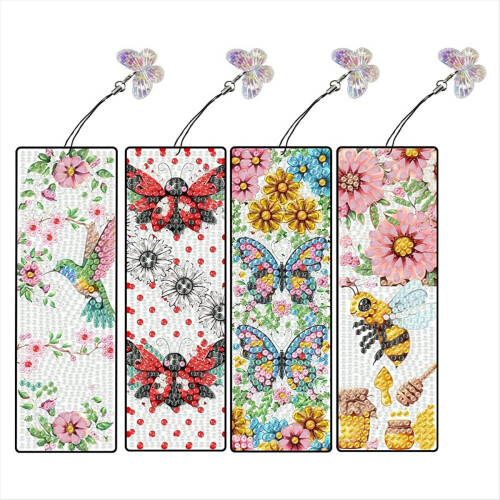 Diamond Art Bookmarks 4pcs: Acrylic Kits 1