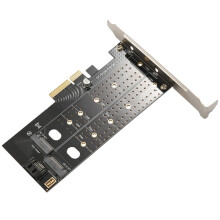 Dual M.2 Pcie Adapter, M2 Ssd Nvme (M Key) Or (B Card