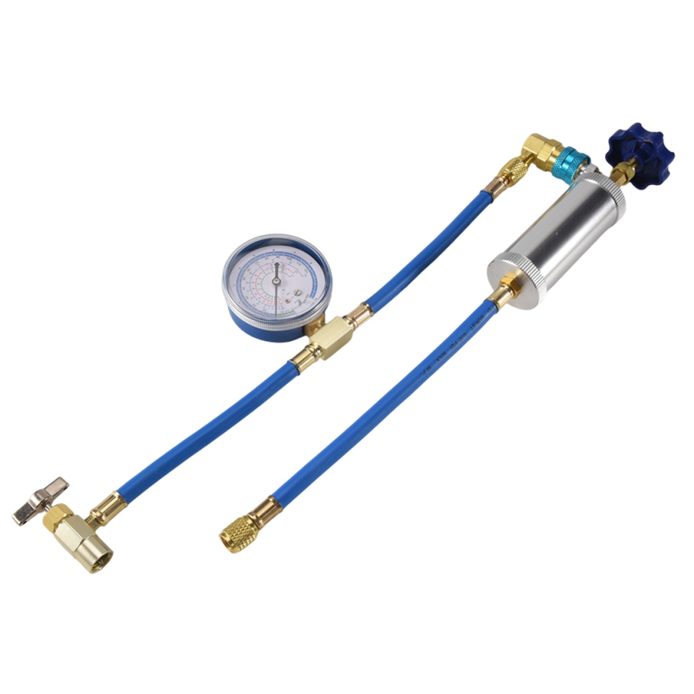 Air Conditioner A/C Oil Injector Tool with Gauge R12 R134A Adapter-image-OPC-PMQQNMC-NEW