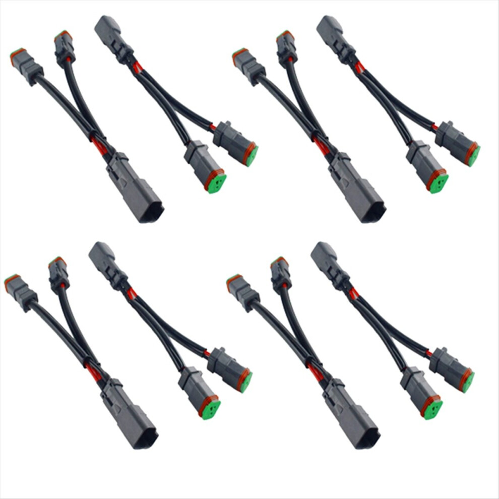 8Pcs Y Type Leads Deutsch Dt Dtp 2 Pin Socket Adapter 4852178852907
