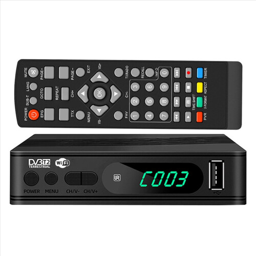 DVB-T2 TV Tuner Terrestrial Satellite Receiver EU Plug