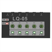 -05 4-Kanal Mikrofonmischer Mini-Verstärker Audioeingang EU-Stecker