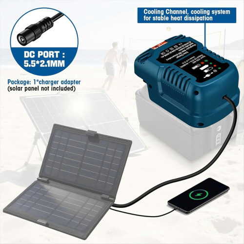 Solarladegerät für 18V-Batterieadapter 2