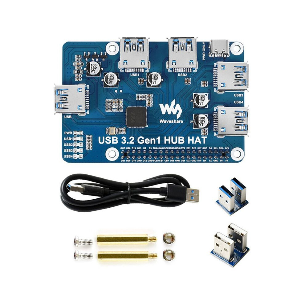 Usb 3.2 Gen1 Hub Hat For 4B 3B+ 3B 2B 4852178869523