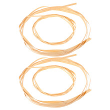 4Ud Tiras De Bambú Beige Pulidas Para Tejido Manual Y Manualidades DIY