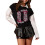 Damen-Strickweste Schwarz (Stiefel) M 3