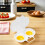 3Pcs Portable White Microwave Egg Cooker Reusable Kitchen Egg Poacher 6