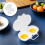 3Pcs Portable White Microwave Egg Cooker Reusable Kitchen Egg Poacher 11