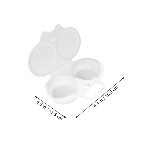 3Pcs Portable White Microwave Egg Cooker Reusable Kitchen Egg Poacher 1