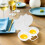 3Pcs Portable White Microwave Egg Cooker Reusable Kitchen Egg Poacher 5