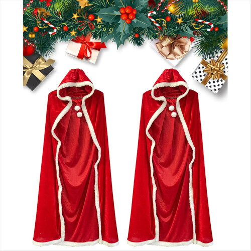 Kerstmantel Santa Volwassen Cape 150cm 2