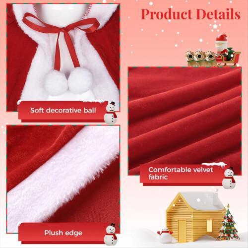 Kerstmantel Kerstman Capuchon Kostuum S 2