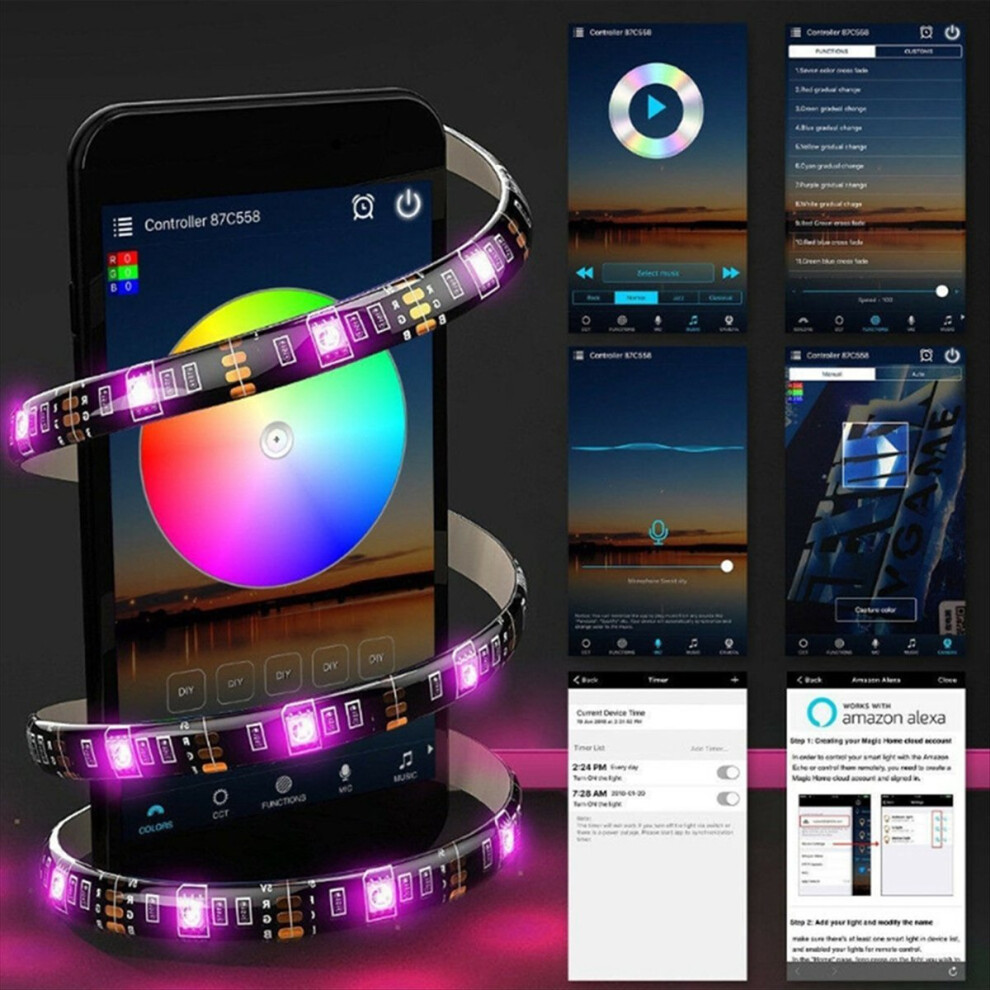 3 Meter LED light strip set RGB remote 5v colorful-image-OPC-PMQR6YM-NEW