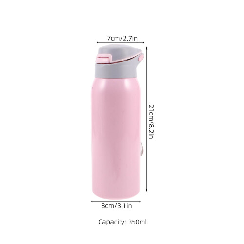 Tazza Con Cannuccia Rosa in Acciaio Per A 1
