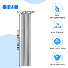 6 mm selbstklebende EVA-Schaumstoff-Boots- und Yachtbodenmatte, grau, 240 x 45 cm