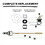 Toilet Handle Brass Lever Flush Replacement Kit Chain(Side Mount) 5
