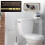 Toilet Handle Brass Lever Flush Replacement Kit Chain(Side Mount) 3