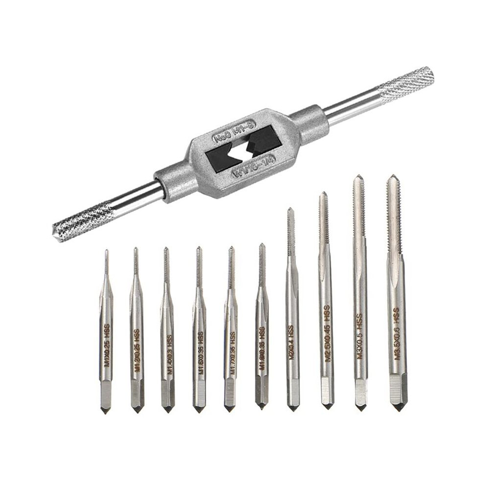 10Pcs Micro-Taps Bit Small Hand Screw Thread Taps M1-M3.5 Hss 4853209101681