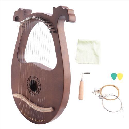 Lyre Harp, 16 String Mahogany Body Instrument 2
