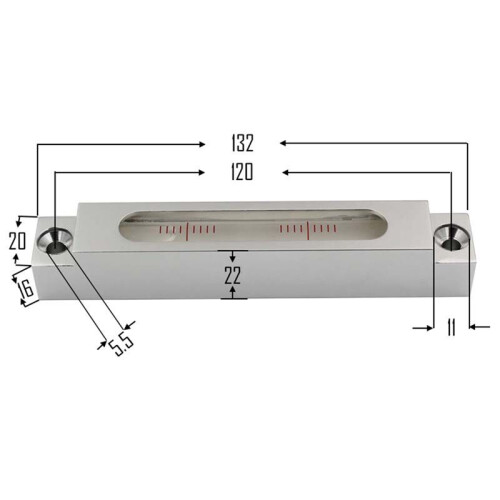 Metalen strip waterpas, mini-waterpas, waterpas 2