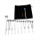 Aluminum Alloy Chakra Tuning Forks Set with Hammers,Silver 6