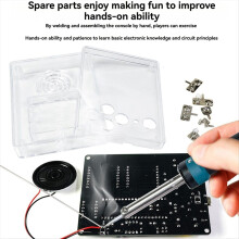 DIY Game Kit Console Elektronisch Solderen Blauwe Behuizing