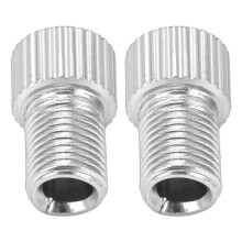 2 Stück Silberne Presta-auf-Schrader Fahrradventiladapter für Mountainbikes