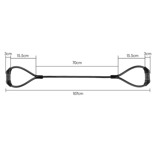 High Security AntiTheft Bicycles Cable Lock Double Head Password 2