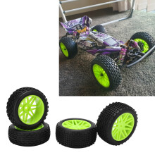 86 mm Gummireifen-Set für 1/10 RC-Autos, Grün, V-Hollow-Umriss
