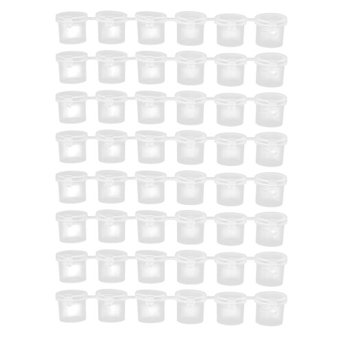 8Pcs Clear Plastic Paint Storage Boxes Lightweight Paint Pots for Kids