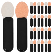 100Pcs Portable Black Mini Eyeshadow Brush Acrylic Makeup Applicators