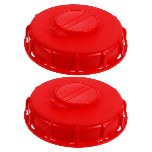 2Pcs Plastic Ibc Tank Lid with Vent Valve Cap Red for Can Storage