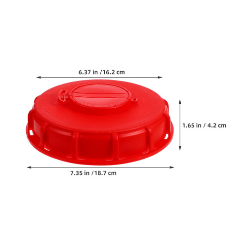 2Pcs Plastic Ibc Tank Lid with Vent Valve Cap Red for Can Storage 1